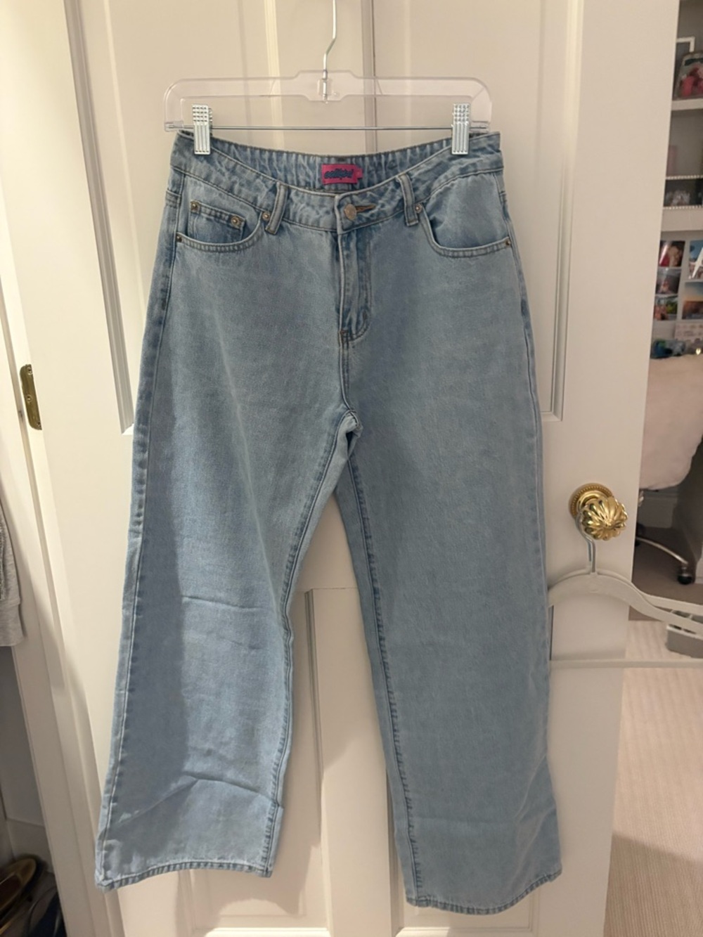 Edikted Light Blue Wide-Leg Jeans